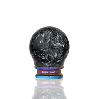 Limited Edition Forged Carbon Shift Knob - Height Adjustable M12x1.25mm (Weighted) Titanium Finish