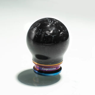 Limited Edition Forged Carbon Shift Knob - Height Adjustable M12x1.25mm (Weighted) Titanium Finish