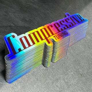 Compressive Tuning Holographic Stickers