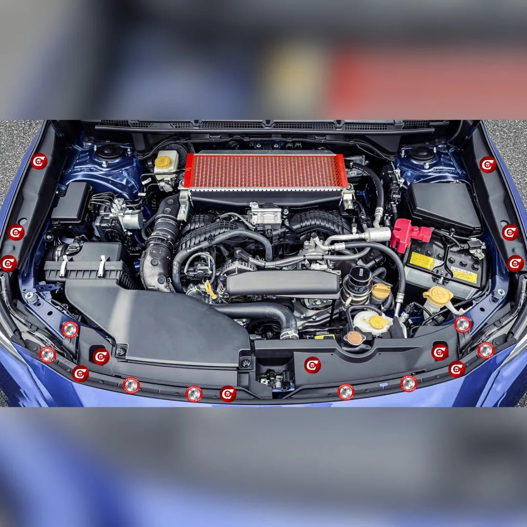 Engine Dress-Up Clips Kit for 2022+ WRX VB - CT – compressivetuning Engine Dress-Up Clips Kit for 2022+ WRX VB - CT – compressivetuning