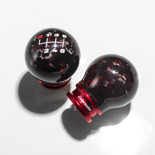 Red Forged Carbon Shift Knob - M12x1.25mm w/ M10 adapter