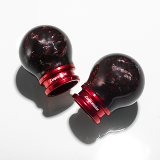 Red Forged Carbon Shift Knob - M12x1.25mm w/ M10 adapter