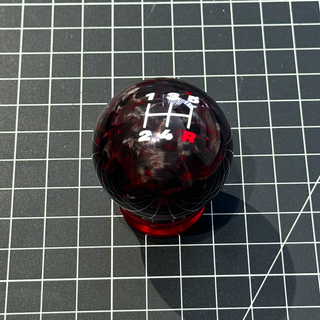 Red Forged Carbon Shift Knob - M12x1.25mm w/ M10 adapter